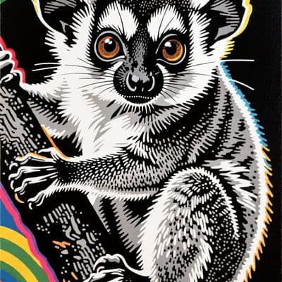 ✏  Tarsier, by Thomas Mariano, 35mm film, grainy, very detai