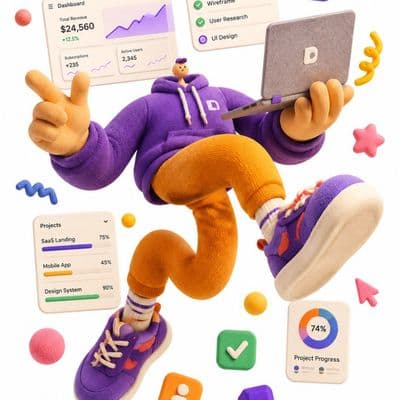 Стильная 3D иллюстрация