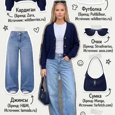 Модный коллаж по фотографии лица и одежды