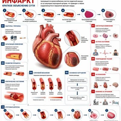 Детализированная медицинская инфографика в клиническом стиле