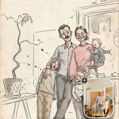Промпт в стиле иллюстрации книги "Вредные советы" 🌝