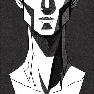 young man with long face, with clean shaven short ...