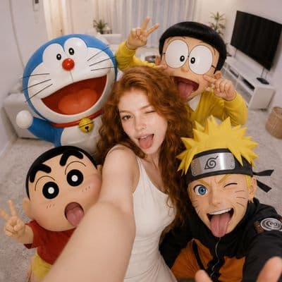 🤨 Селфи с героями аниме