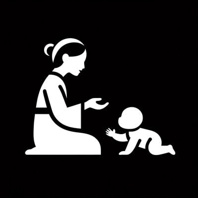 Белые схематичные персонажи на чёрном фоне