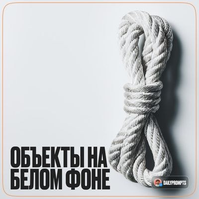 Белая верёвка на чистом фоне