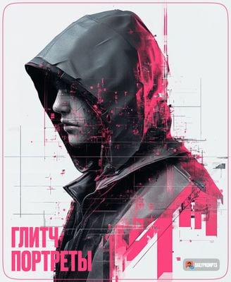 Геометрический глитч-портрет