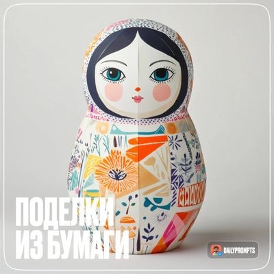 Бумажная поделка с цветными узорами