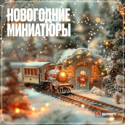 Новогодняя миниатюра с девочкой и снеговиком