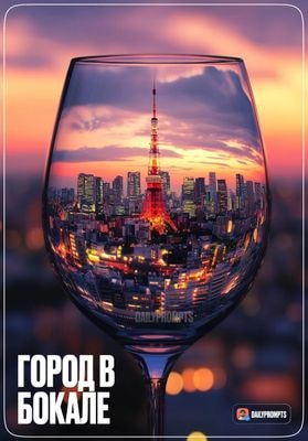 Город внутри винного бокала