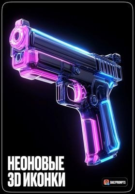 Неоновая игровая иконка на чёрном фоне