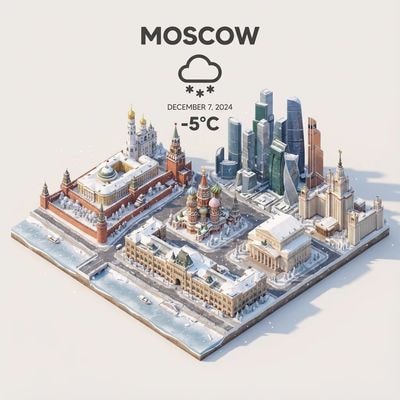 Изометрический прогноз погоды для города