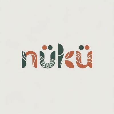 Логотип Nükü с органичной типографикой
