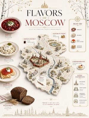 Карта вкусов Москвы в 3D
