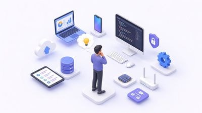 Изометрическая иллюстрация для сайта