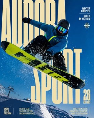 Динамичный спортивный постер