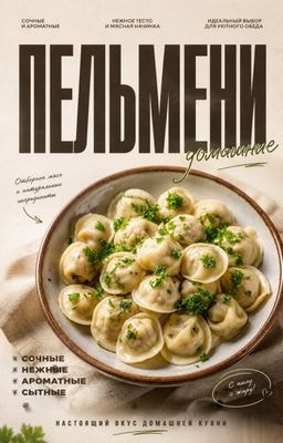 Рекламный постер блюда с русским текстом