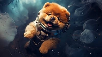 Щенок в космосе
