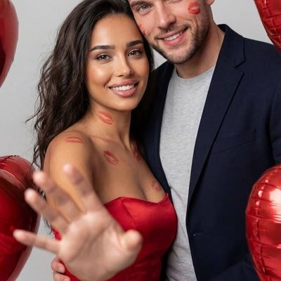 Use the provided photo reference. Strictly preserve faces, physique, facial expr