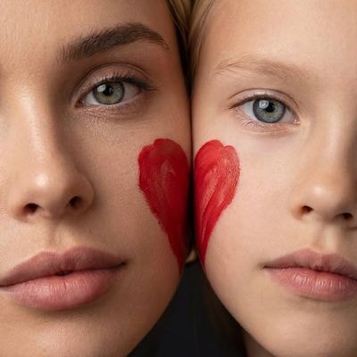 Keep the faces, proportions and natural features of both models strictly accordi