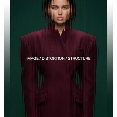 Create a minimalistic experimental poster. Clean composition. Gallery style.