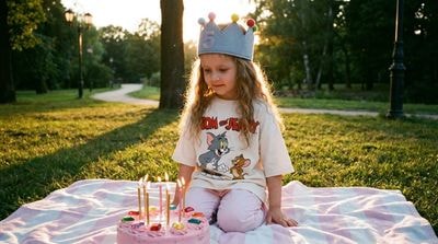 День рождения девочки 5 лет в парке на закате