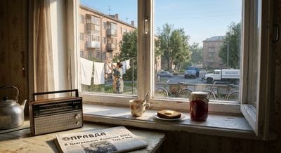 Утро в СССР — вид из окна хрущёвки