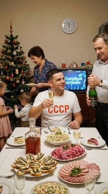 Новый год в кругу семьи - ретро стиль 80-90-х