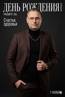 Мужской портрет для обложки журнала ко дню рождения