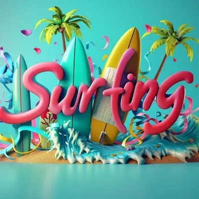 Промпт 3D текст в стиле мультфильма