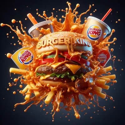 Промпт бургер с надписью "Burger King"