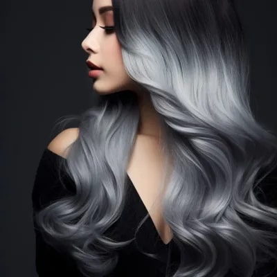 Промпт девушки с прической в стиле омбре