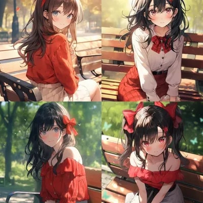 Промпт девушки в стиле аниме