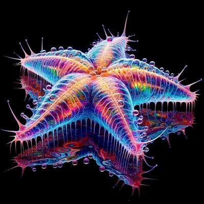 Промпт красочного беспозвоночного