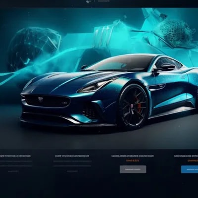 Промпт макета сайта, веб дизайн, автомобили
