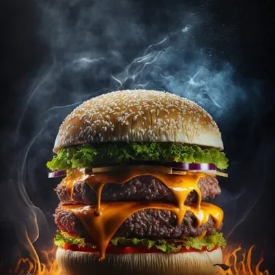 Промпт огромного бургера