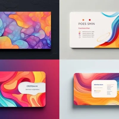 Промпт визитная карточка в дизайнерском стиле