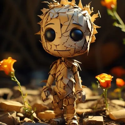 Промт картонный человечек