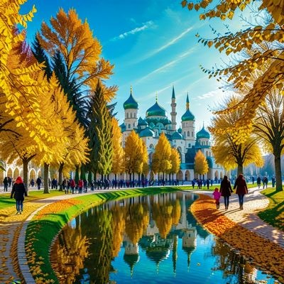 Солнечная осень в Грозном