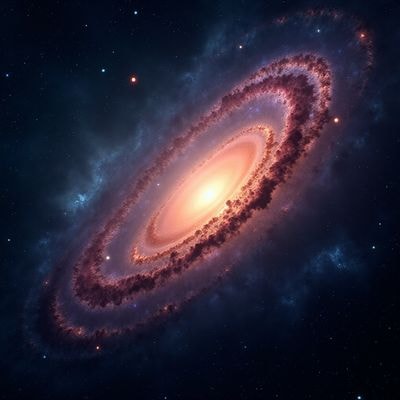 Спиральная галактика из звёзд и пыли