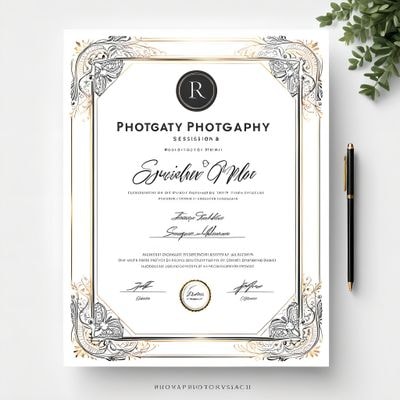 Минималистичный сертификат на фотосессию