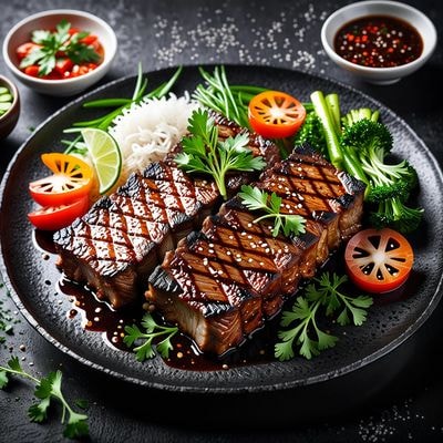 Корейские рёбрышки кальби в глазури