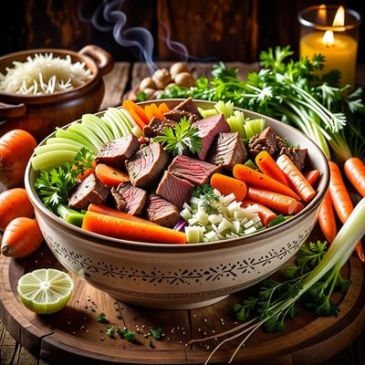 Венгерский суп с говядиной и овощами