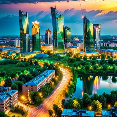 Футуристическая панорама Донецка