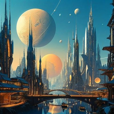 Инопланетный город под тремя лунами