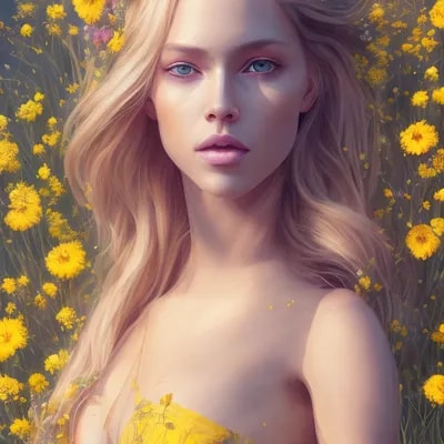 full length portrait of a beautiful blond woman, s...