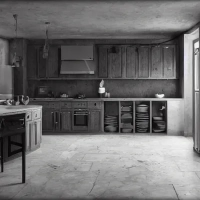 kitchen : : close shot : : 3 5 mm, realism, octane...