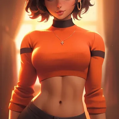 velma from scooby-doo, beautiful charismatic girl,...