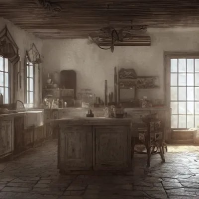 1 700's kitchen l : : close shot : : 3 5 mm, reali...