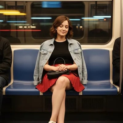 A photo-realistic shot of the uploaded woman in a ...