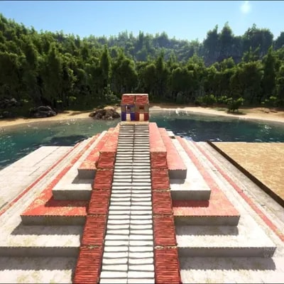 anime scenery of a mountain valley with a river an...